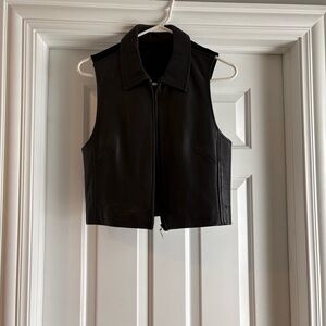 Siena Studio “Like Buttah” Black Leather Vest - excellent condition, size s/m